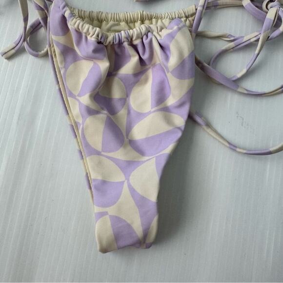Blackbough string bikini swimsuit size extra large purple lavender and cream - Picture 4 of 12